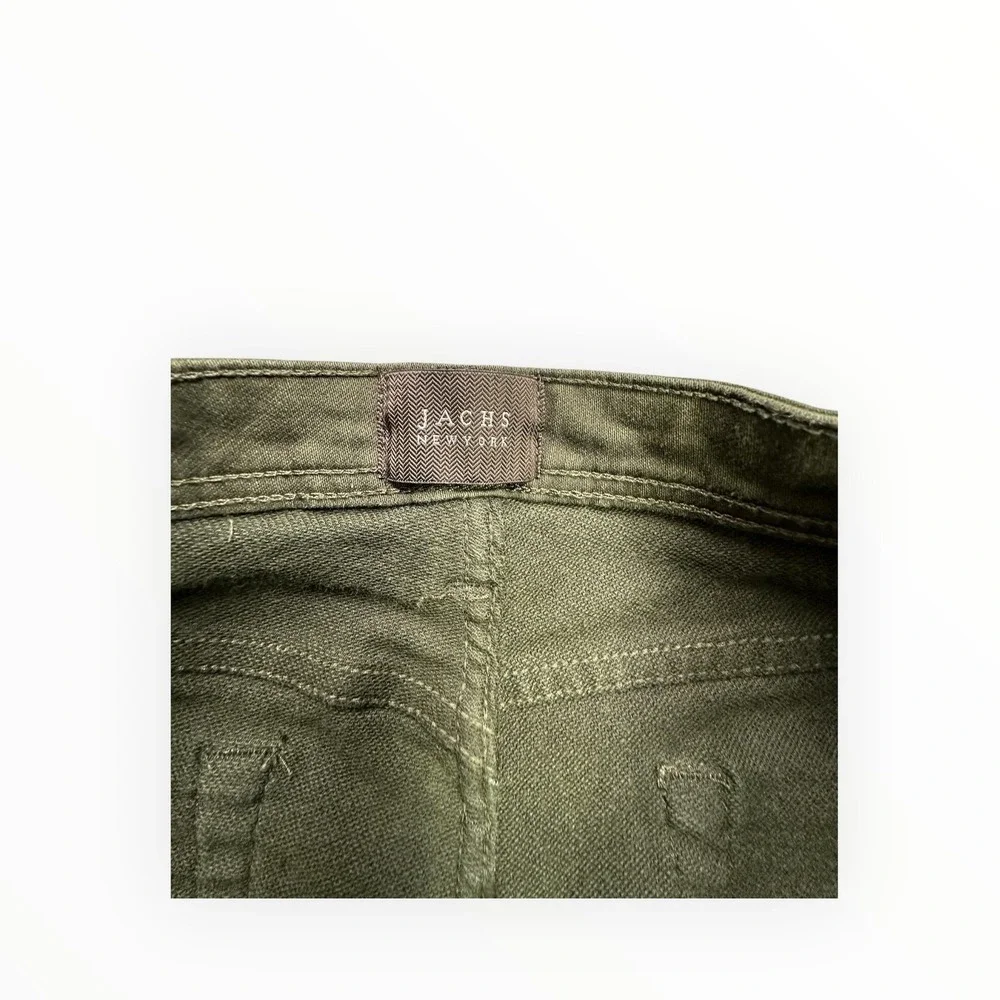 Jachs NY Mens Olive Green Stretch Twill Slim Straight‎ Pants 32x34 1529151